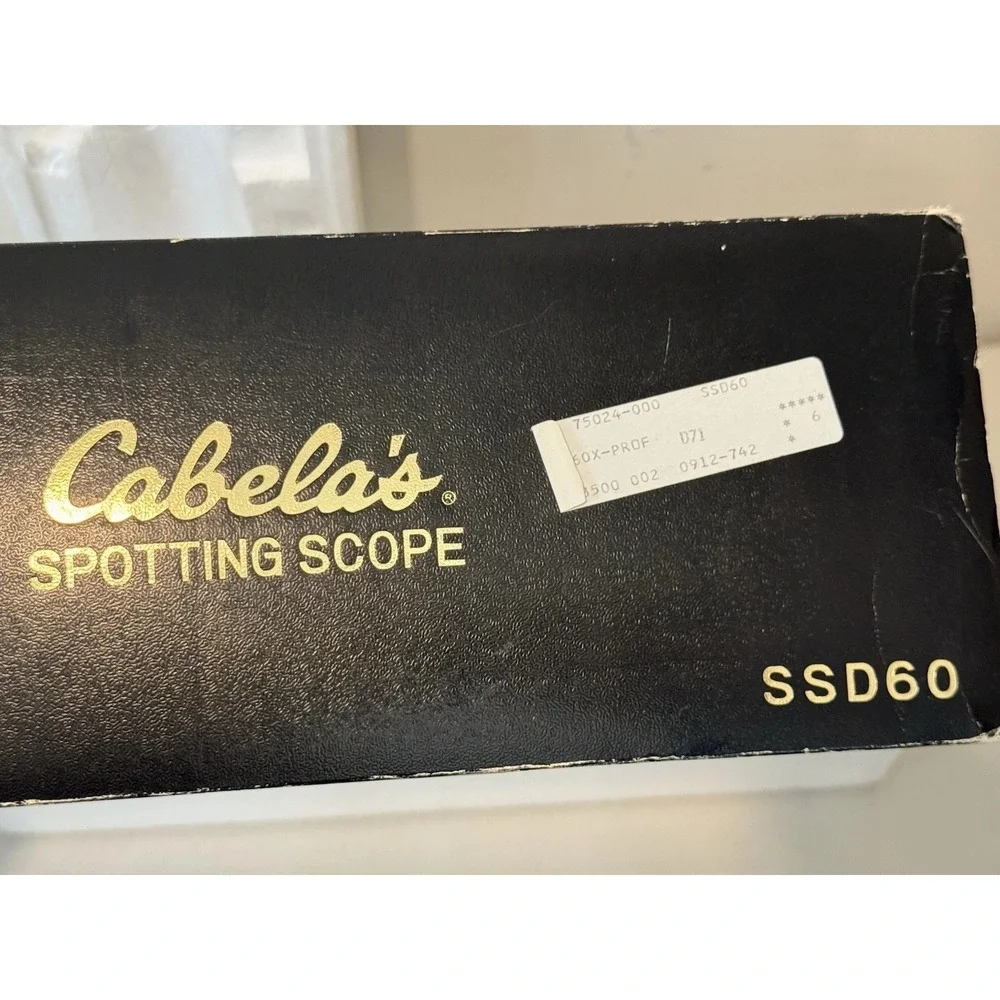 Vintage Cabela's SSD600 20x-60x 60mm Straight Spotting Scope Japan Optics Boxed